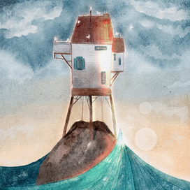 The falling beam of light