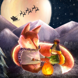 Лис и девочка