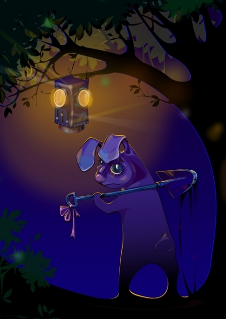 фиолетовый зайец