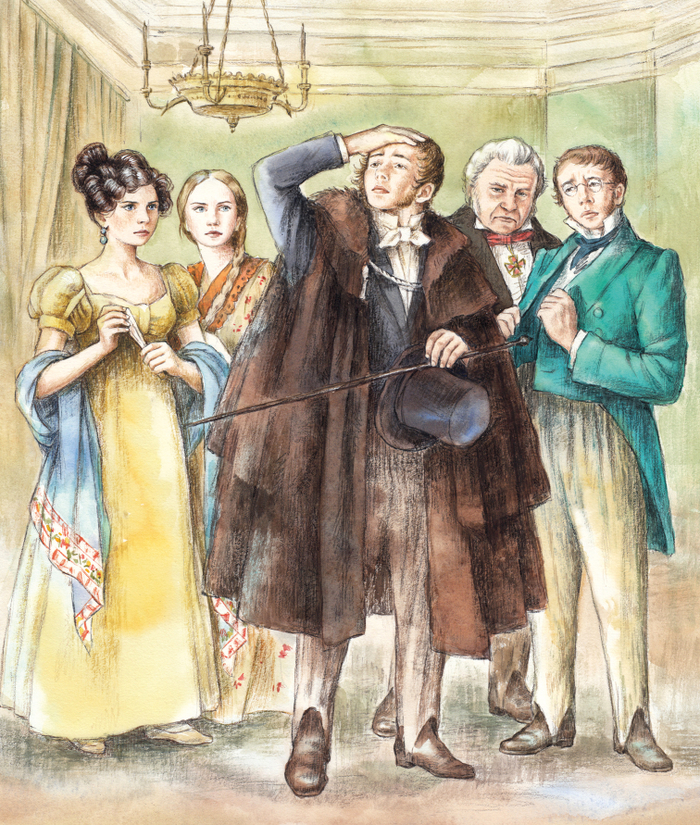 Иллюстрация к пьесе А.С. Грибоедова "Горе от ума".