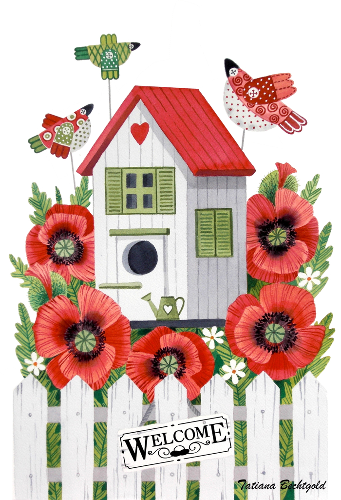 Скворечник в саду 