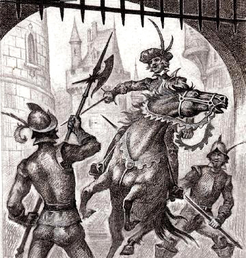 Рисунок на обложку к роману М.Зевако НЕУКРОТИМЫЙ БУРИДАН