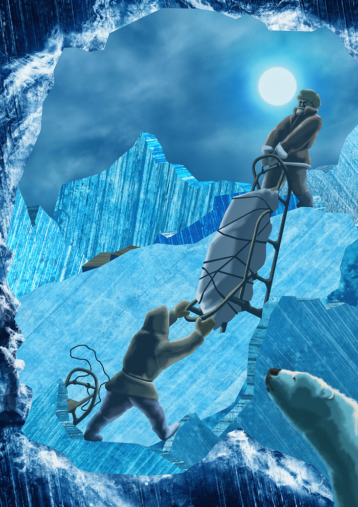 Полярная экспедиция. Торосы.