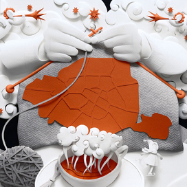 Карта Парижа для путеводителя "50 maps of Paris"