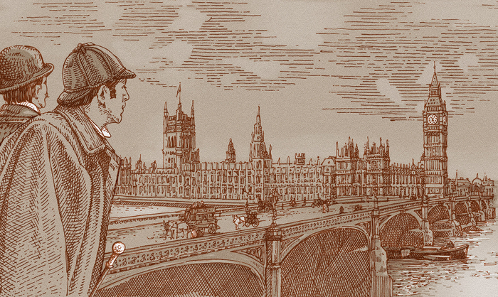 Форзац для книги А. Конан Дойла