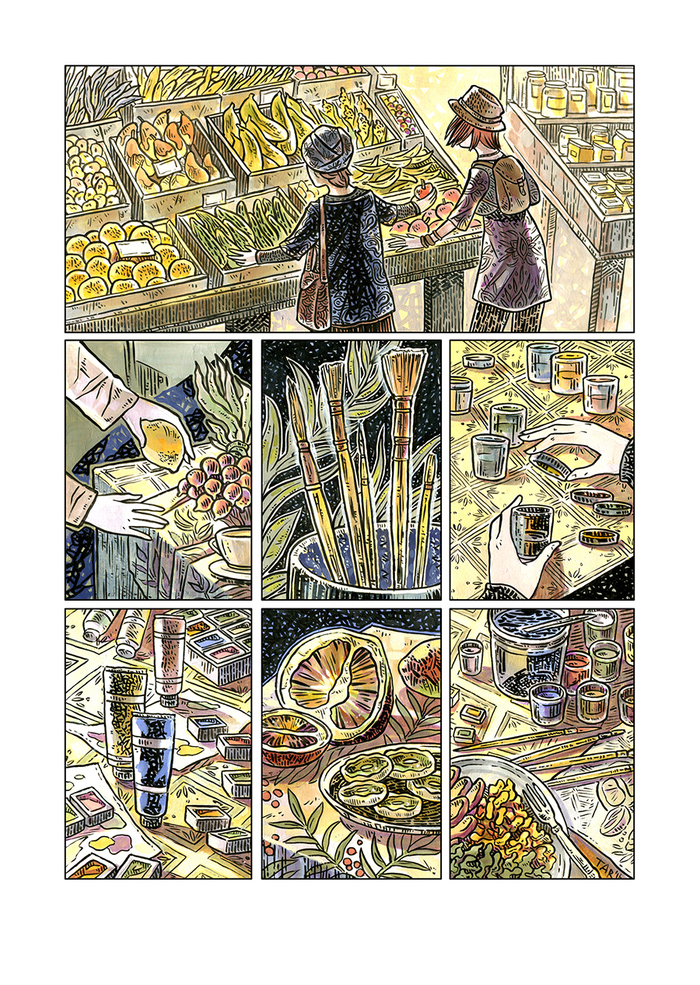 Страница из книги комиксов "Волшебные вещи"