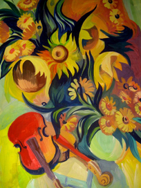 Подсолнухи и скрипка