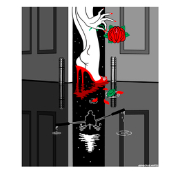 Ноктюрн с розой.