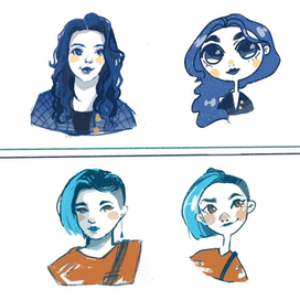 Портреты. Стилизация. Логотип человека.