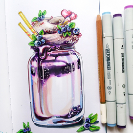 Черничный коктейль