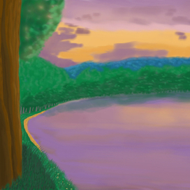 Вечер на озере