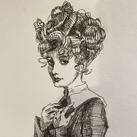 Портрет девушки в графике