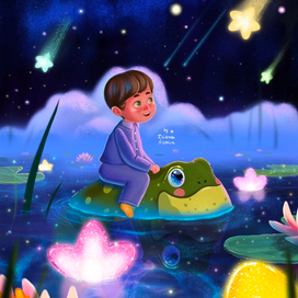 Джек в стране снов | детская иллюстрация 