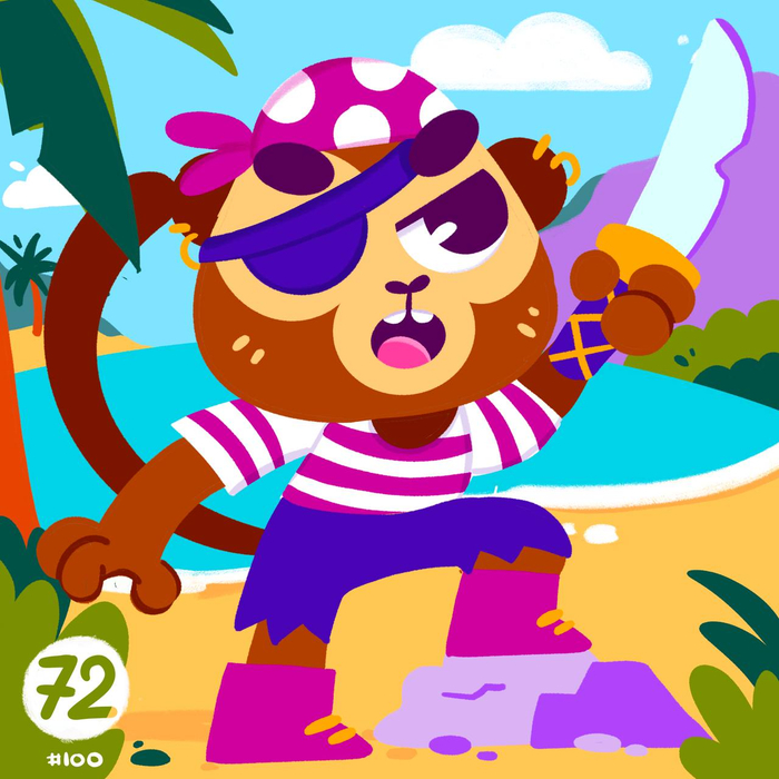 Обезьянка пират