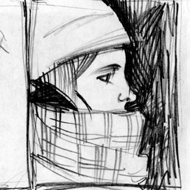 зарисовки людей в автобусе 