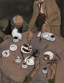 старик и кофе