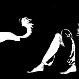 автопортрет с собакой