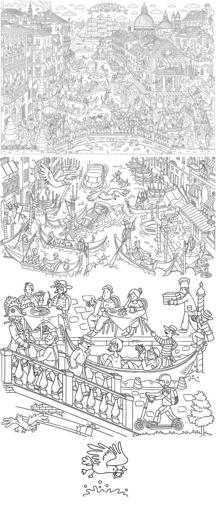 Венеция. Раскраска
