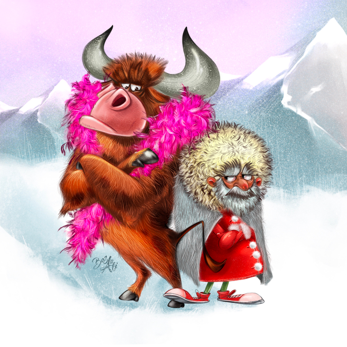 Жора и Дада. Новогодняя открытка