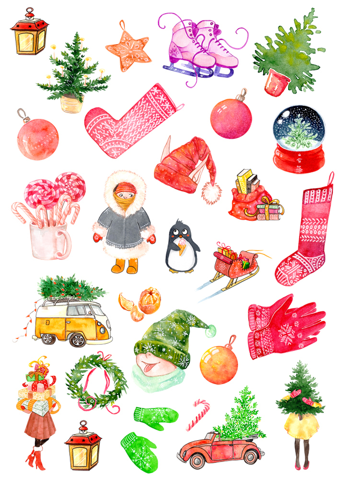 Рождественские стикеры