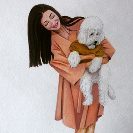 Девушка с собачкой