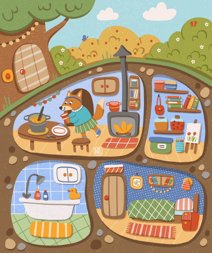 Лисичка и ее домик