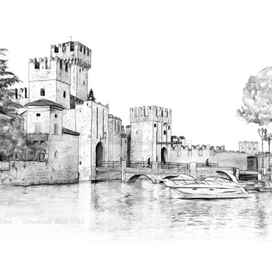 ЗАМОК НА ВОДЕ. ИТАЛИЯ