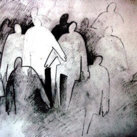 человек в толпе