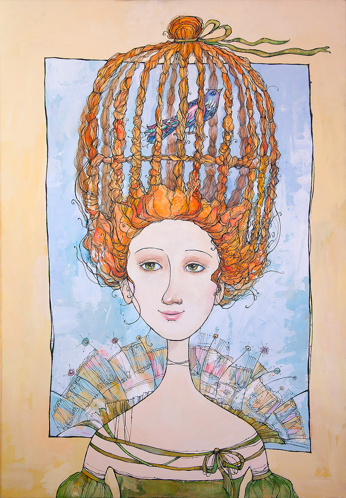 С птицей в голове!