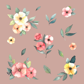 Цветочный набор элементов