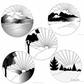 Черно-белый пейзаж