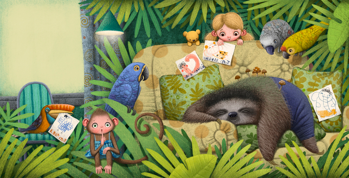 ладно дам минуток пять я ленивцу полежать