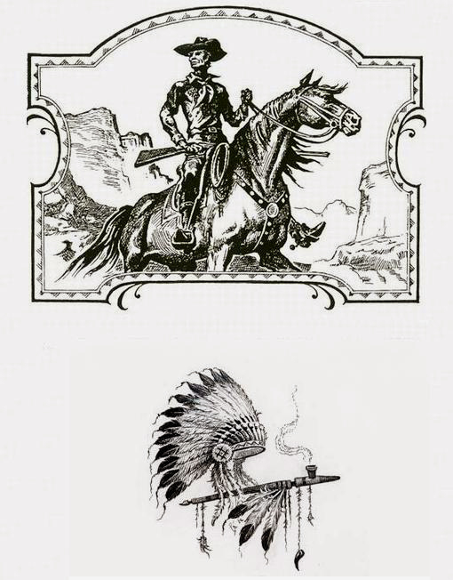 Заставка и концовка к роману Луи Л,Амура СЕРЕБРЯНЫЙ КАНЬОН