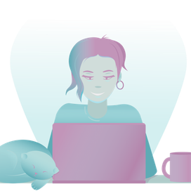 Freelance with a cat 