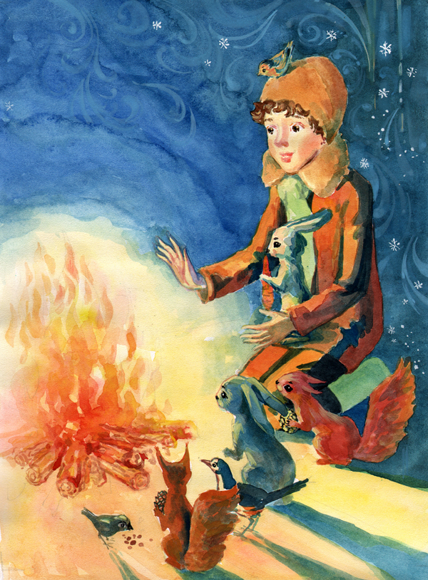 Иллюстрация к сказке "Два брата" Шварц