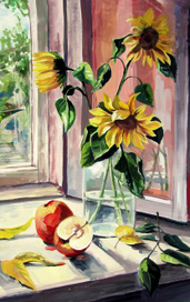 Натюрморт с подсолнухами