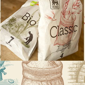 Гравюры на упаковку хлеба.