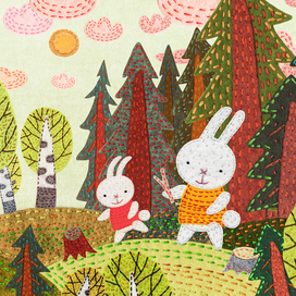 Зайцы в лесу