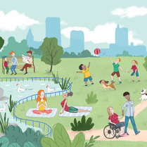 Иллюстрация парка 