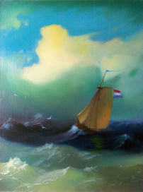 Буря на море