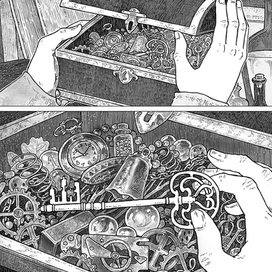 Страница из книги комиксов "Волшебные вещи"