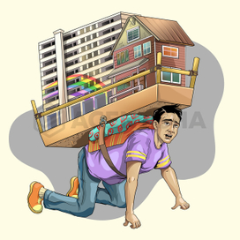 Иллюстрация для агенства недвижимости в Сингапуре