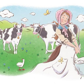 Доярка и ведро