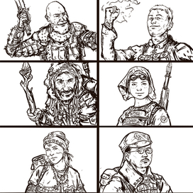 Наброски персонажей 8