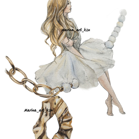 Девушка на украшении