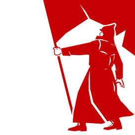 Красноармеец со знаменем