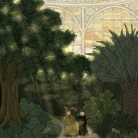 Невилл и Профессор в оранжерее.Вселенная Гарри Поттера