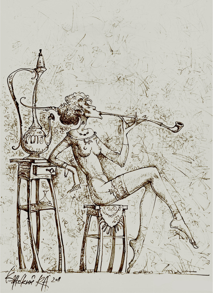 Дама с трубкой