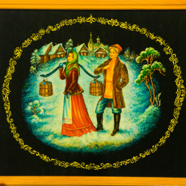 Декоративная роспись в стиле "Федоскино"