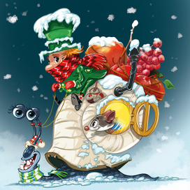 новогодняя улитка